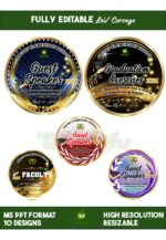 Corsage • Lei • Acrylic Medal Design_Fully Editable MS PowerPoint