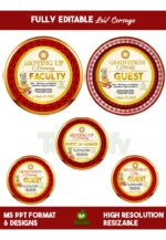 Corsage • Lei • Acrylic Medal Design_Fully Editable MS PowerPoint