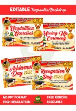 Graduation • Moving Up • Recognition • Achievement Tarpaulin Backdrop