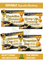 Graduation • Moving Up • Recognition • Achievement Tarpaulin Backdrop