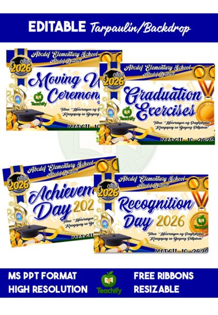 Graduation • Moving Up • Recognition • Achievement Tarpaulin Backdrop