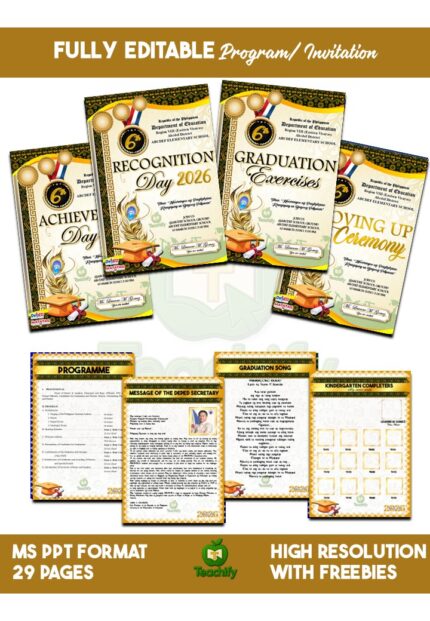 Graduation • Moving Up • Recognition • Achievement Program Invitations_ MS PPT Editable