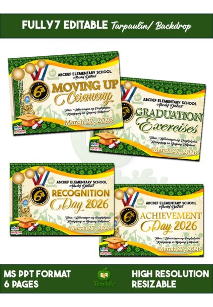 Graduation • Moving Up • Recognition • Achievement Tarpaulin Backdrop