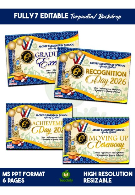 Graduation • Moving Up • Recognition • Achievement Tarpaulin Backdrop