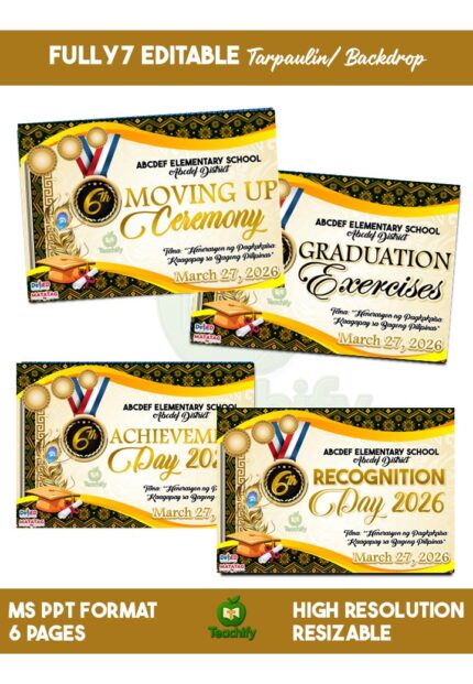 Graduation • Moving Up • Recognition • Achievement Tarpaulin Backdrop