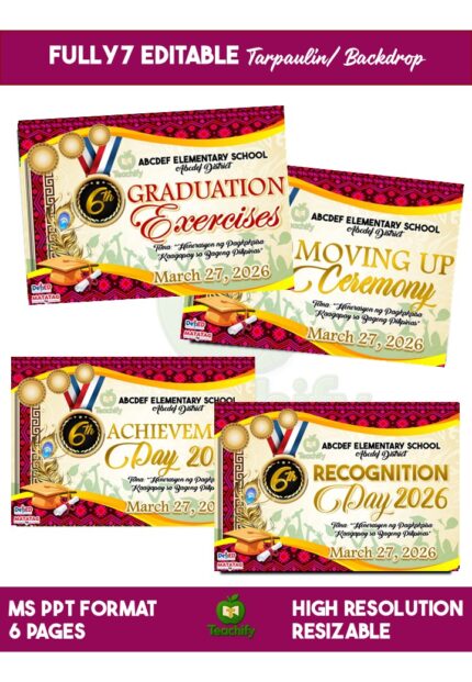 Graduation • Moving Up • Recognition • Achievement Tarpaulin Backdrop