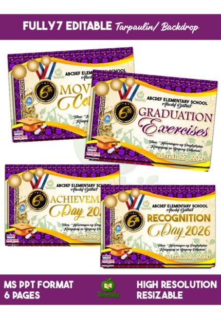 Graduation • Moving Up • Recognition • Achievement Tarpaulin Backdrop