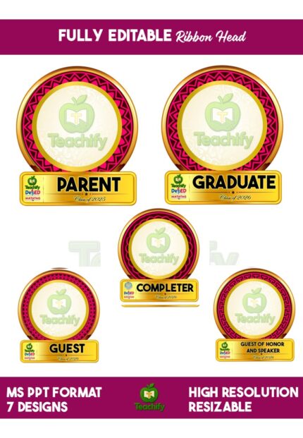 Ribbon Heads_Fully Editable MS PowerPoint
