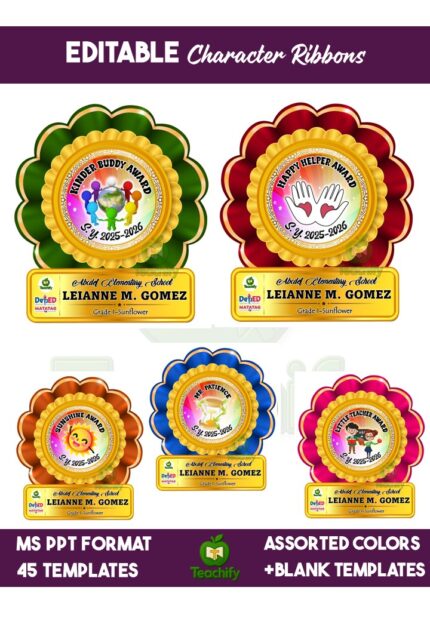 Award for K-3 Character Traits_MS Powerpoint Editable