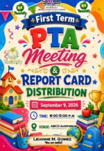 _1st Term PTA Meeting & Card Distribution Package